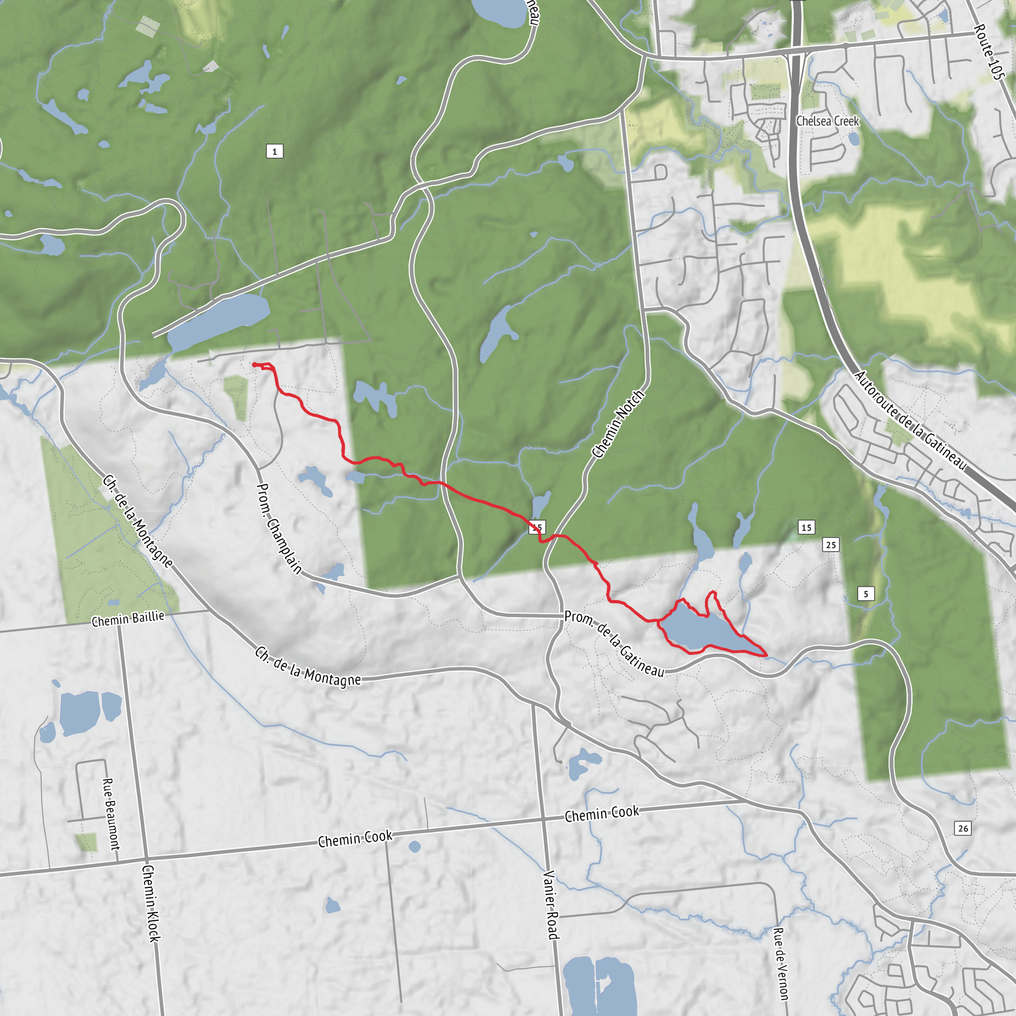 Mackenzie King P6 to Pink Lake mobile static map