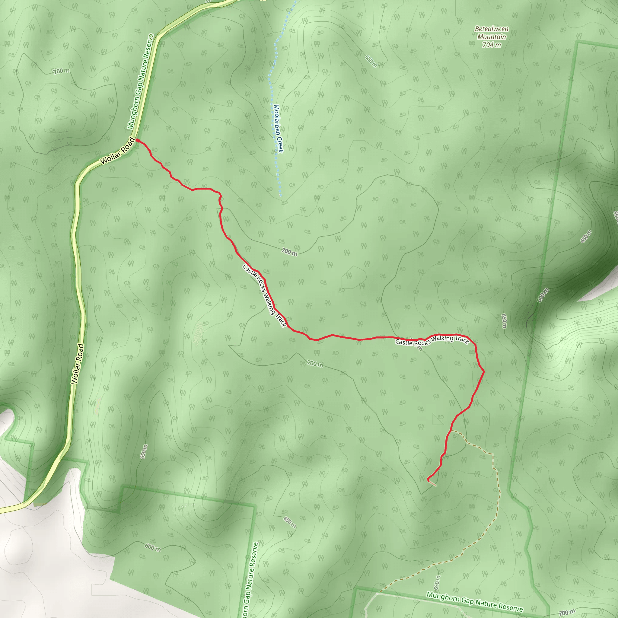 Castle Rocks Walk mobile static map