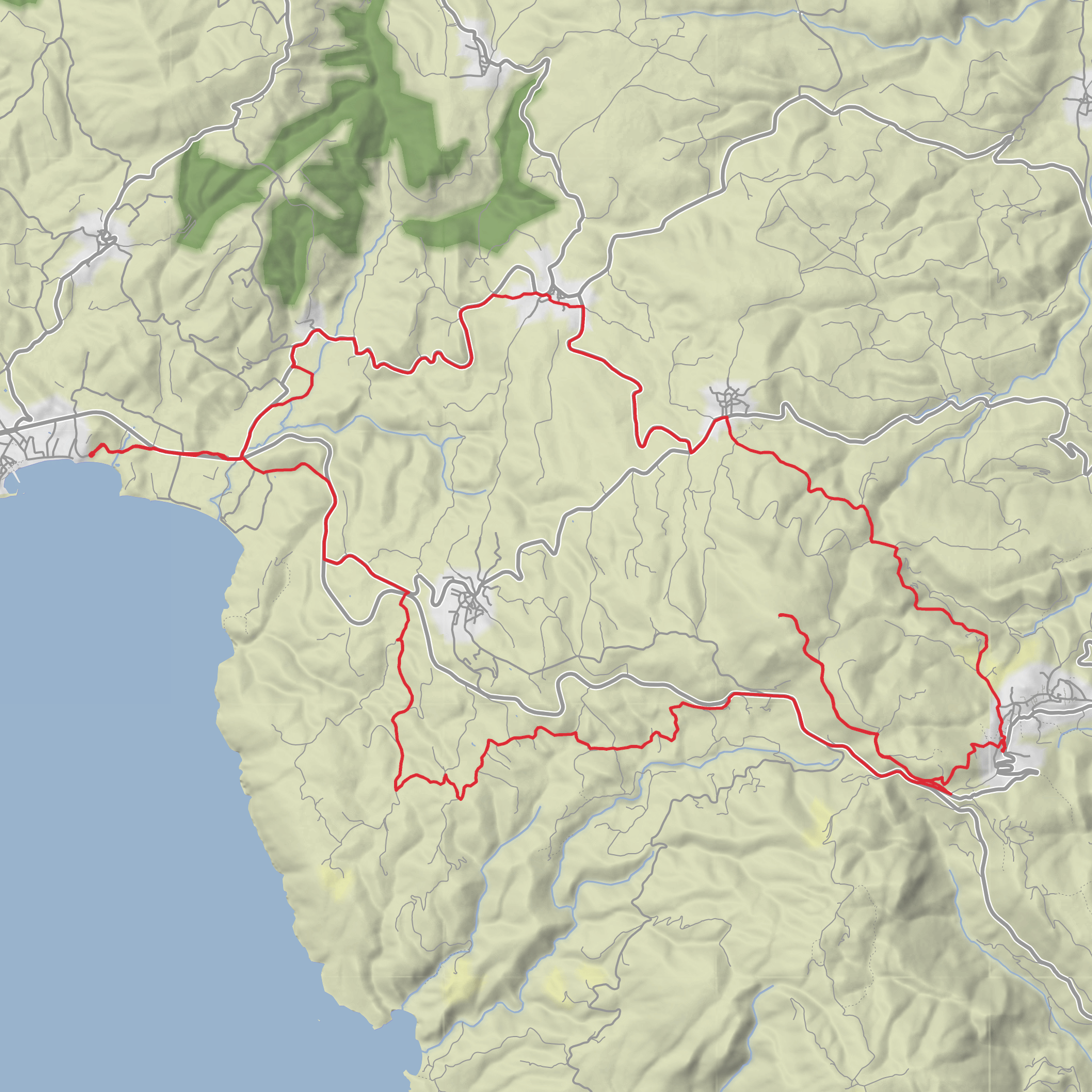 Finikounda up into the Mountains mobile static map
