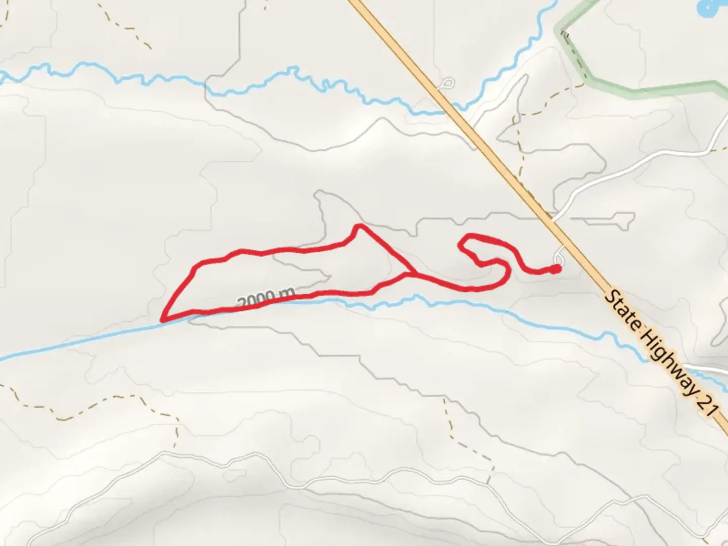 An image depicting the trail Camas and Shooting Star Loop and its surrounding area.