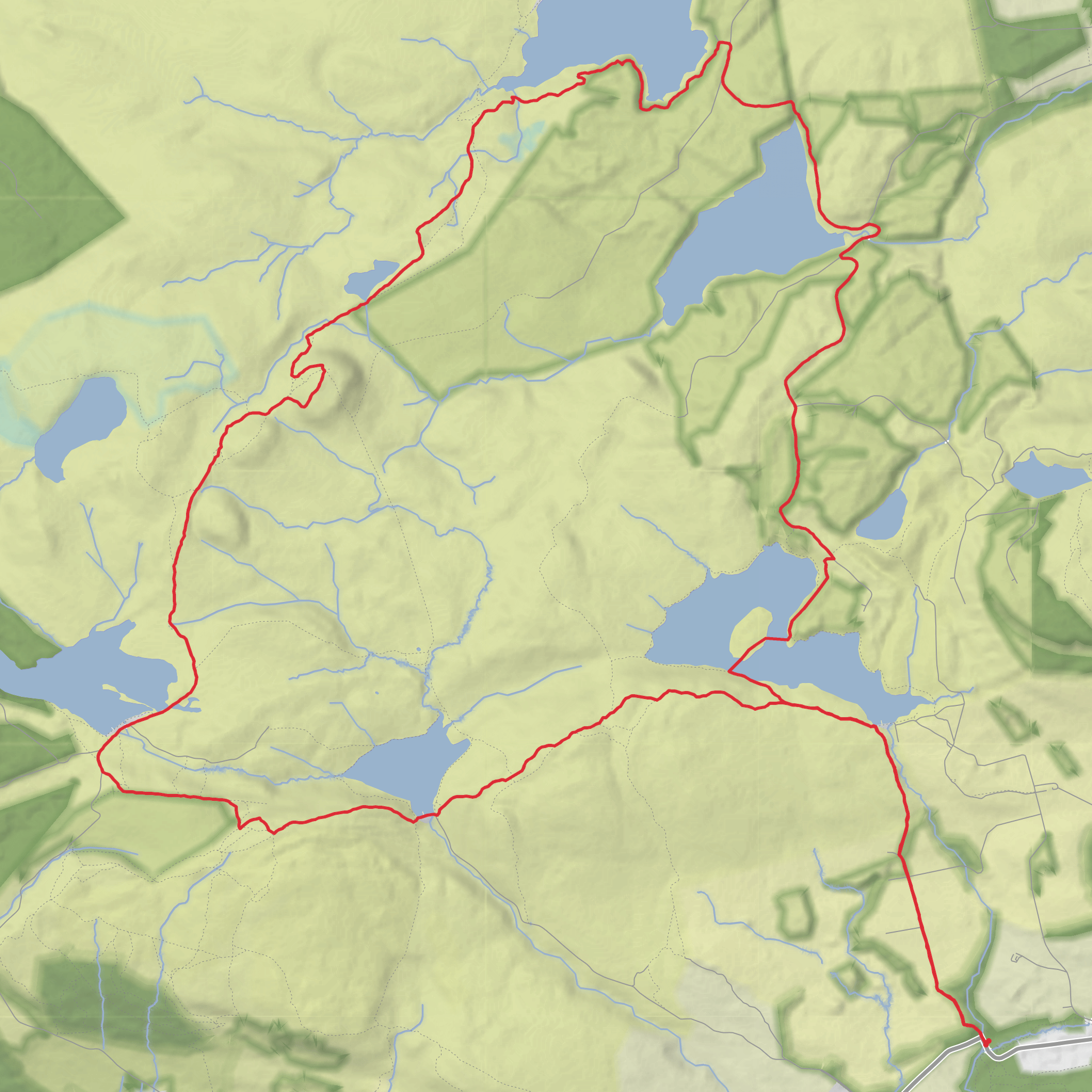 Cochno and Kilpatrick Hills Loop mobile static map