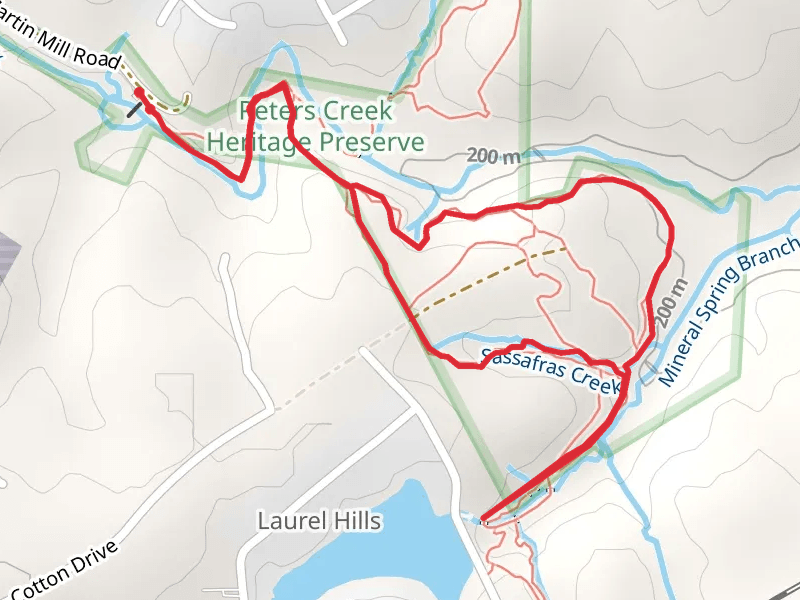 Peters Creek and Mineral Spring Branch Loop