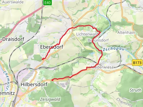 Zschopau via Ebersdprf - Zelsigwald