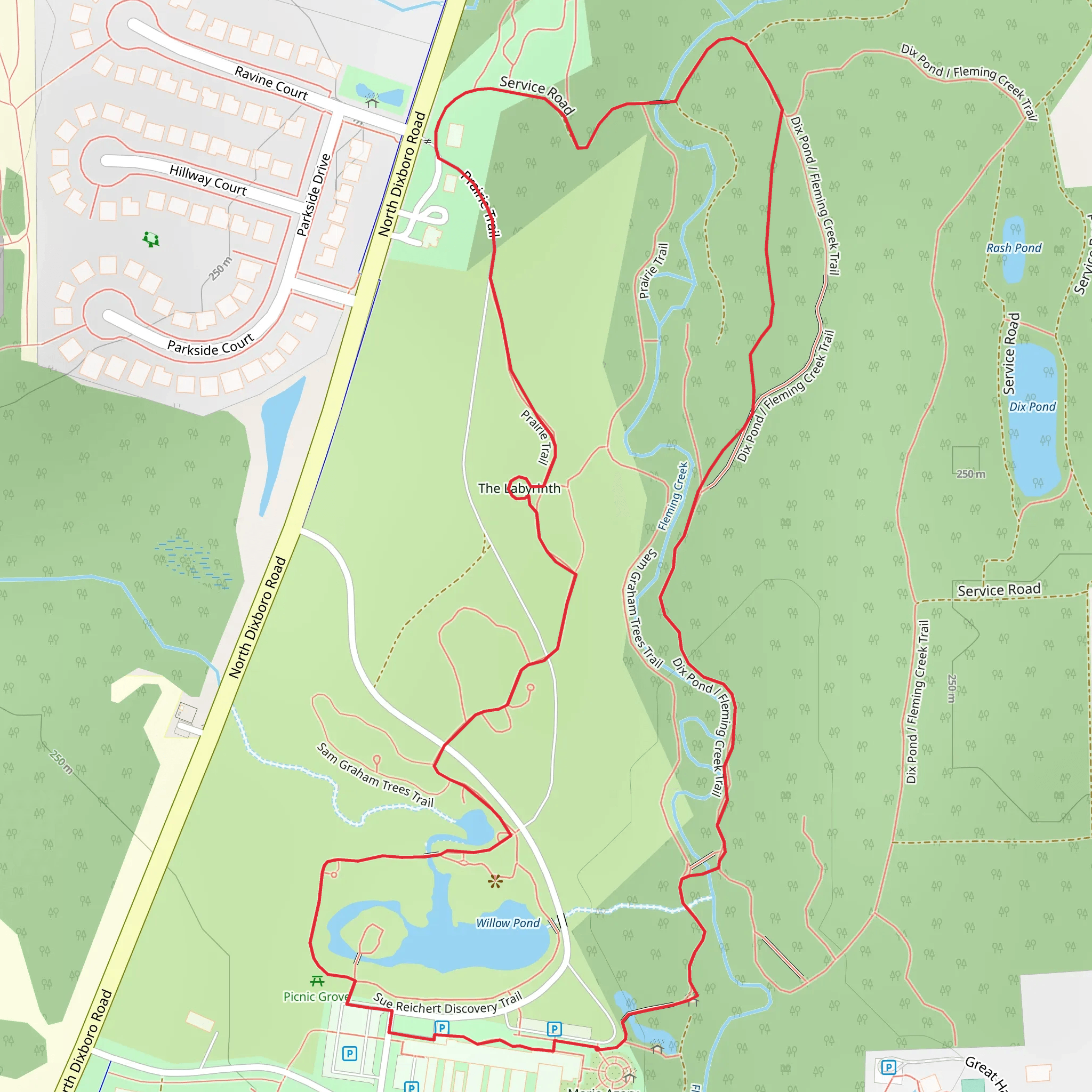Willow Pond Loop mobile static map