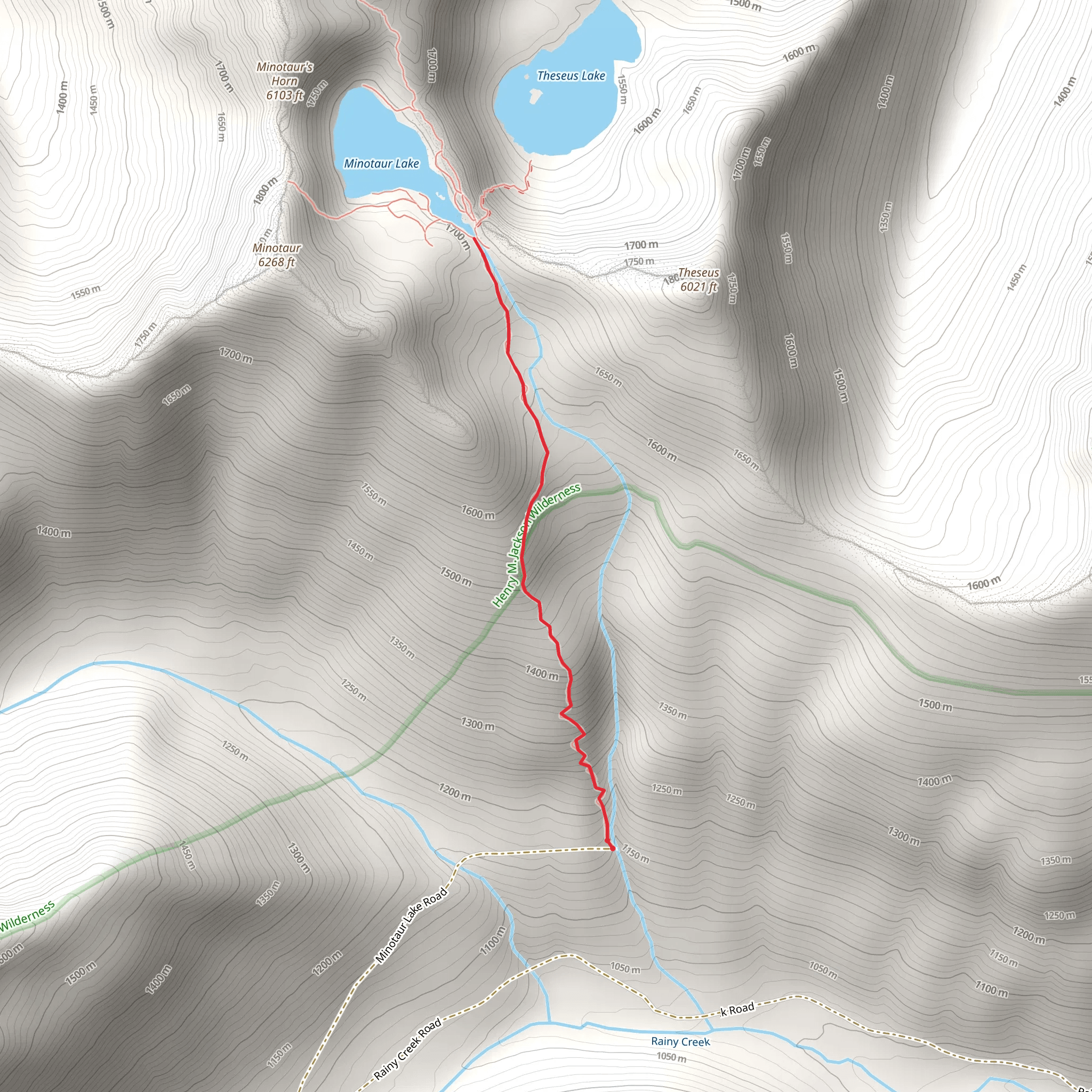 Lake Minotaur Trail mobile static map