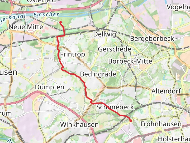 Schoenebeck to Borbeck via St Josef Trail