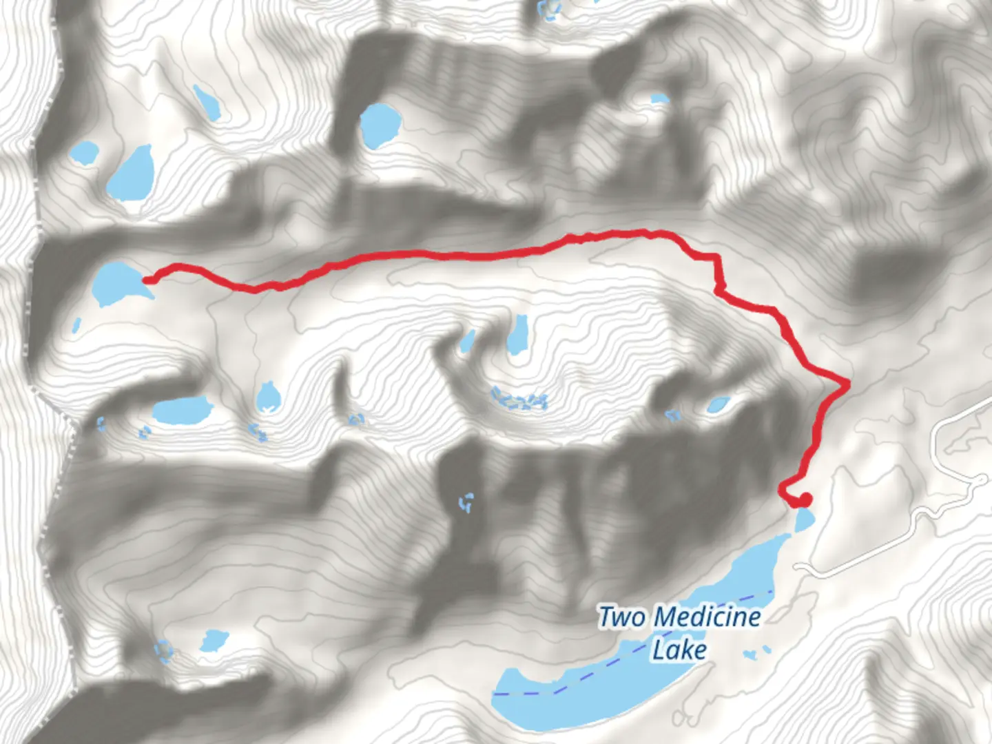An image depicting the trail Oldman Lake via CDT and its surrounding area.