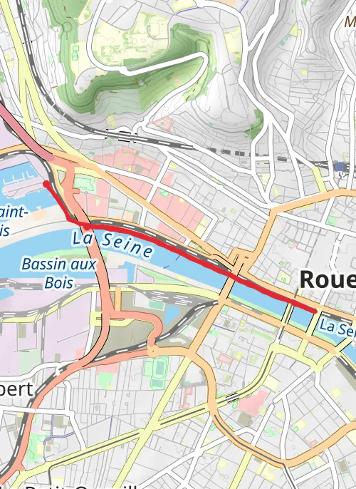 Rouen Running mobile static map