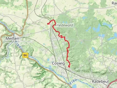 Zitzschewig to Oberau via G Weg and Hoehenweg