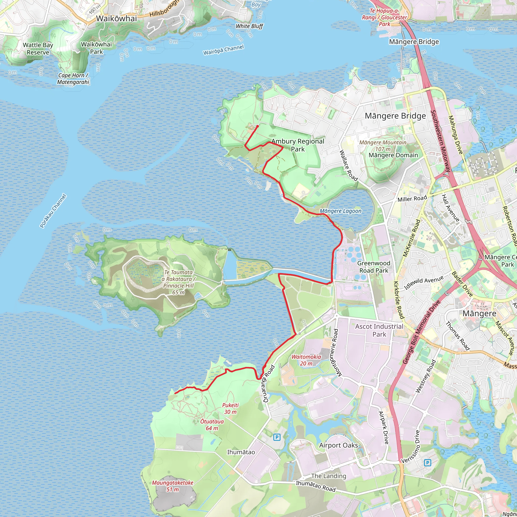 Watercare’s Coastal Walkway mobile static map