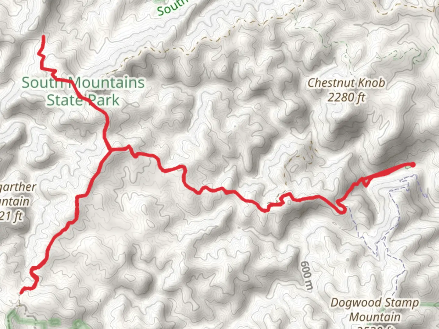An image depicting the trail High Shoals Falls and Upper Falls Trail and its surrounding area.
