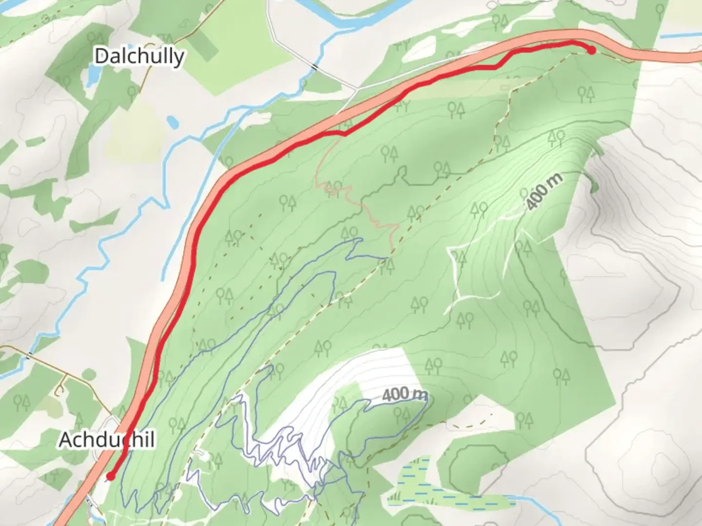 An image depicting the trail Laggan Path - Gorstean Trail and its surrounding area.