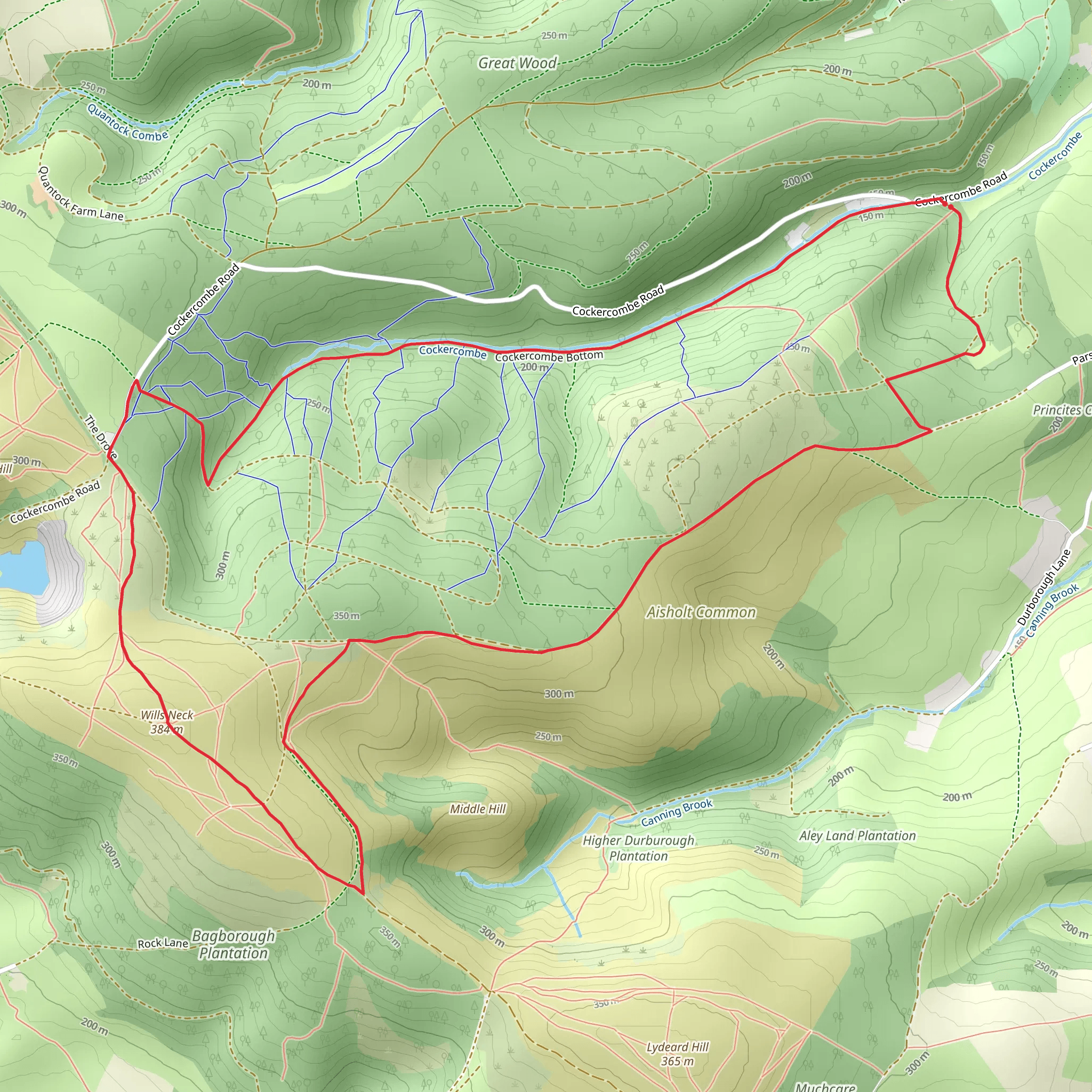 Plainfield to Wills Neck mobile static map