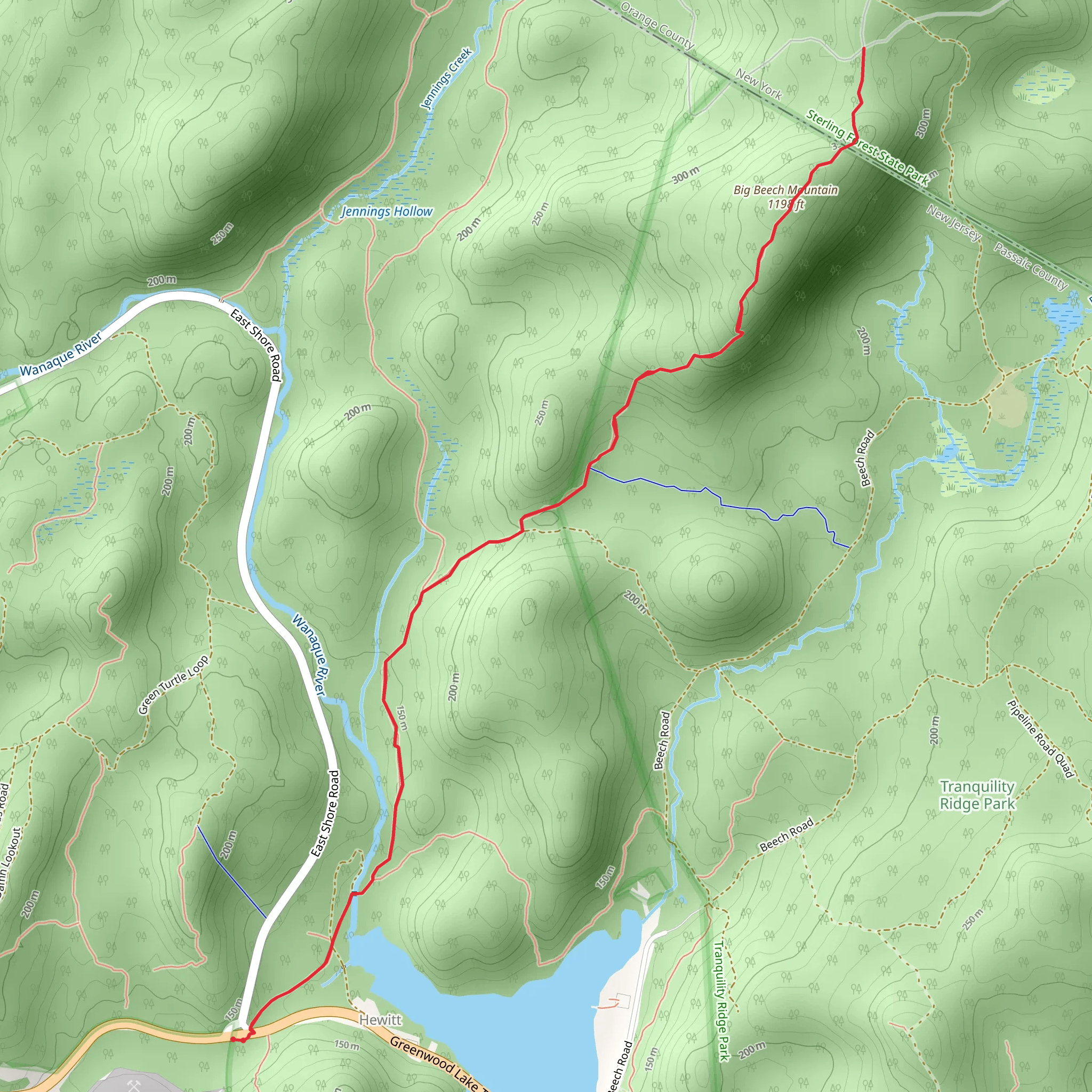 Sterling Ridge Trail mobile static map