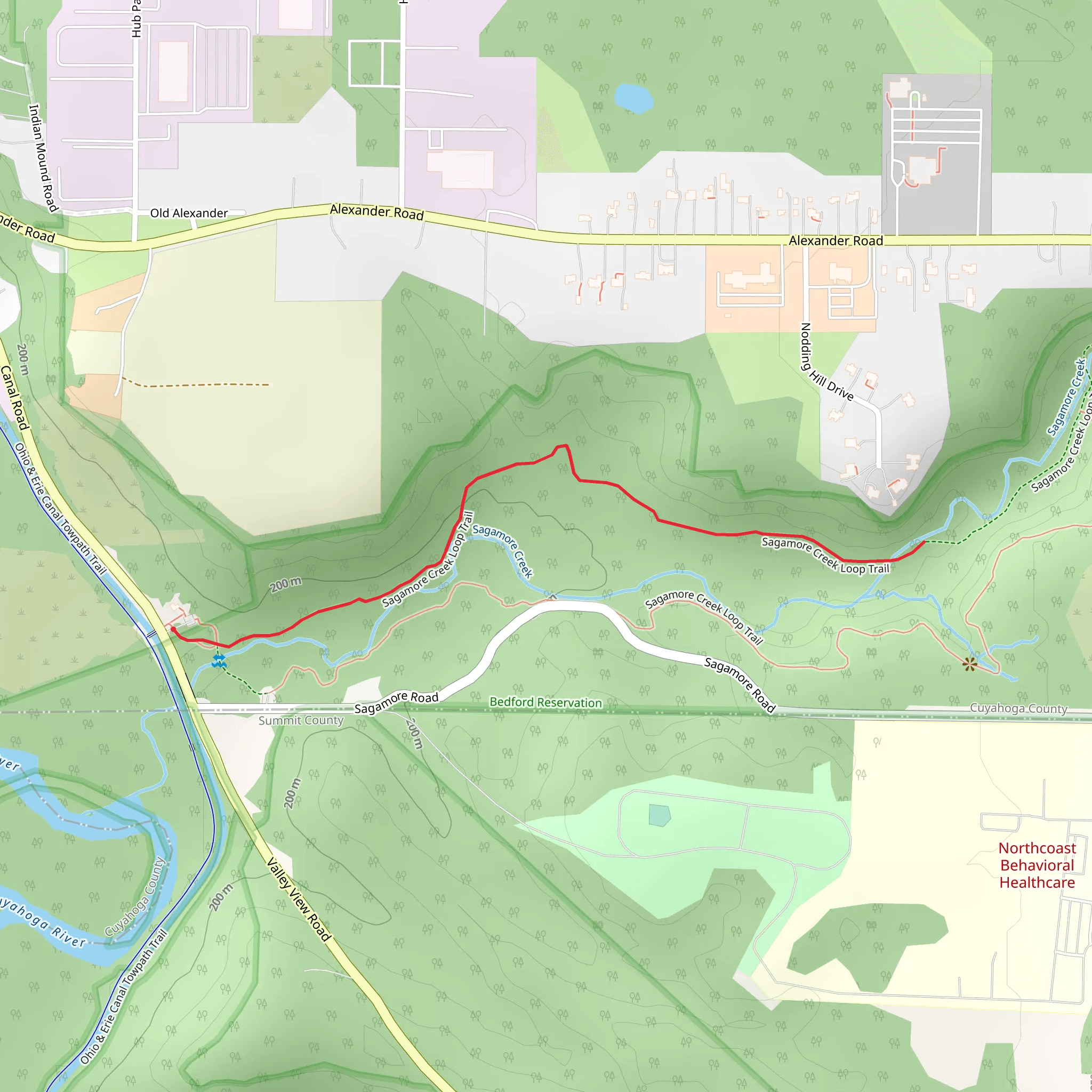 Sagamore Creek Trail mobile static map
