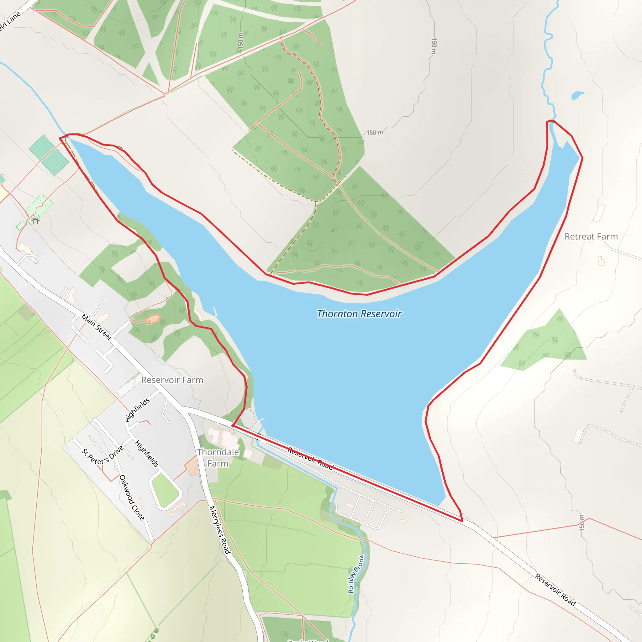 Thornton Reservoir Loop mobile static map