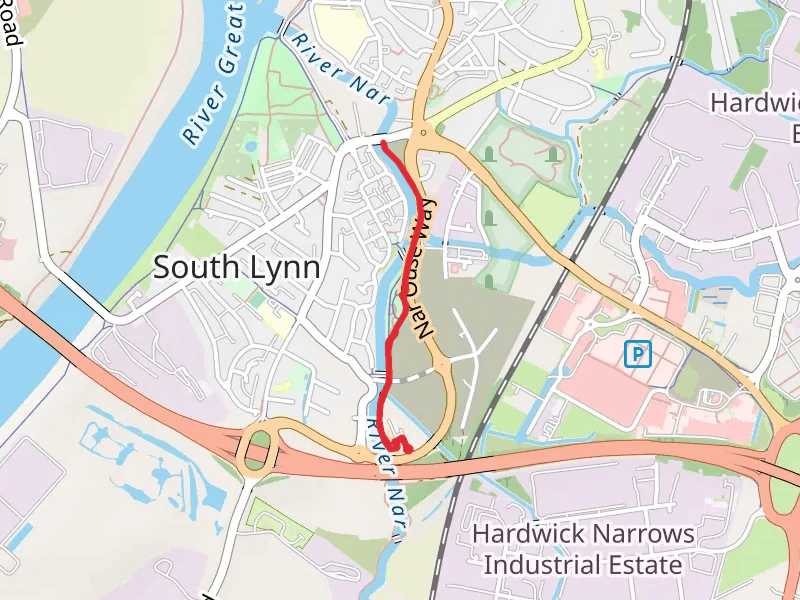 River Nar Walk along from Nar Ouse Way