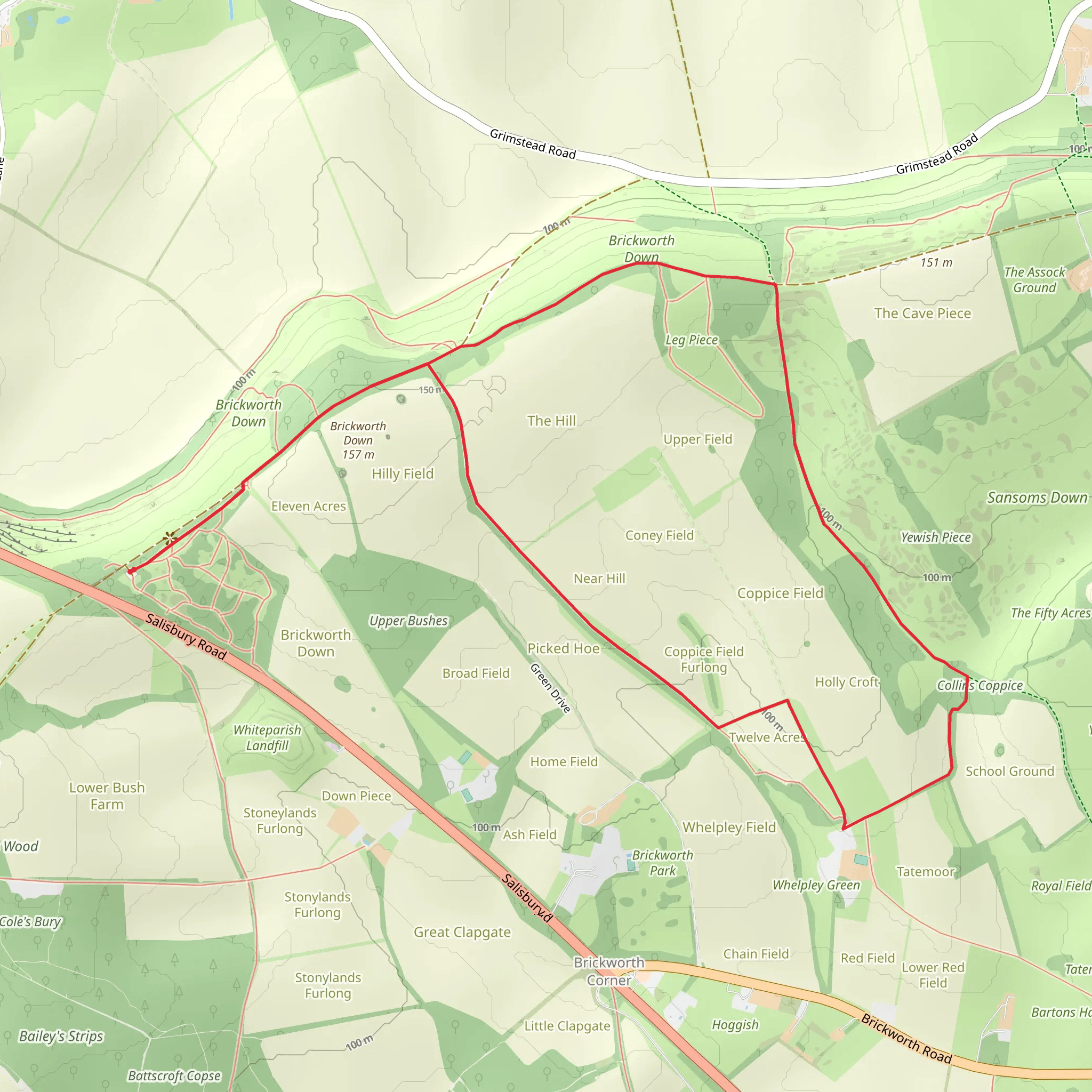 Woodford's Piece Loop mobile static map