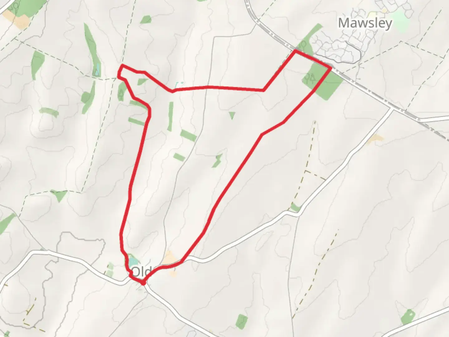 An image depicting the trail Old and Faxton Loop and its surrounding area.