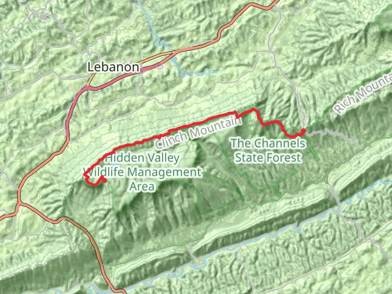 Middle Knob, Potato Hill Knob and Turkey Knob via Brumley Mountain Trail