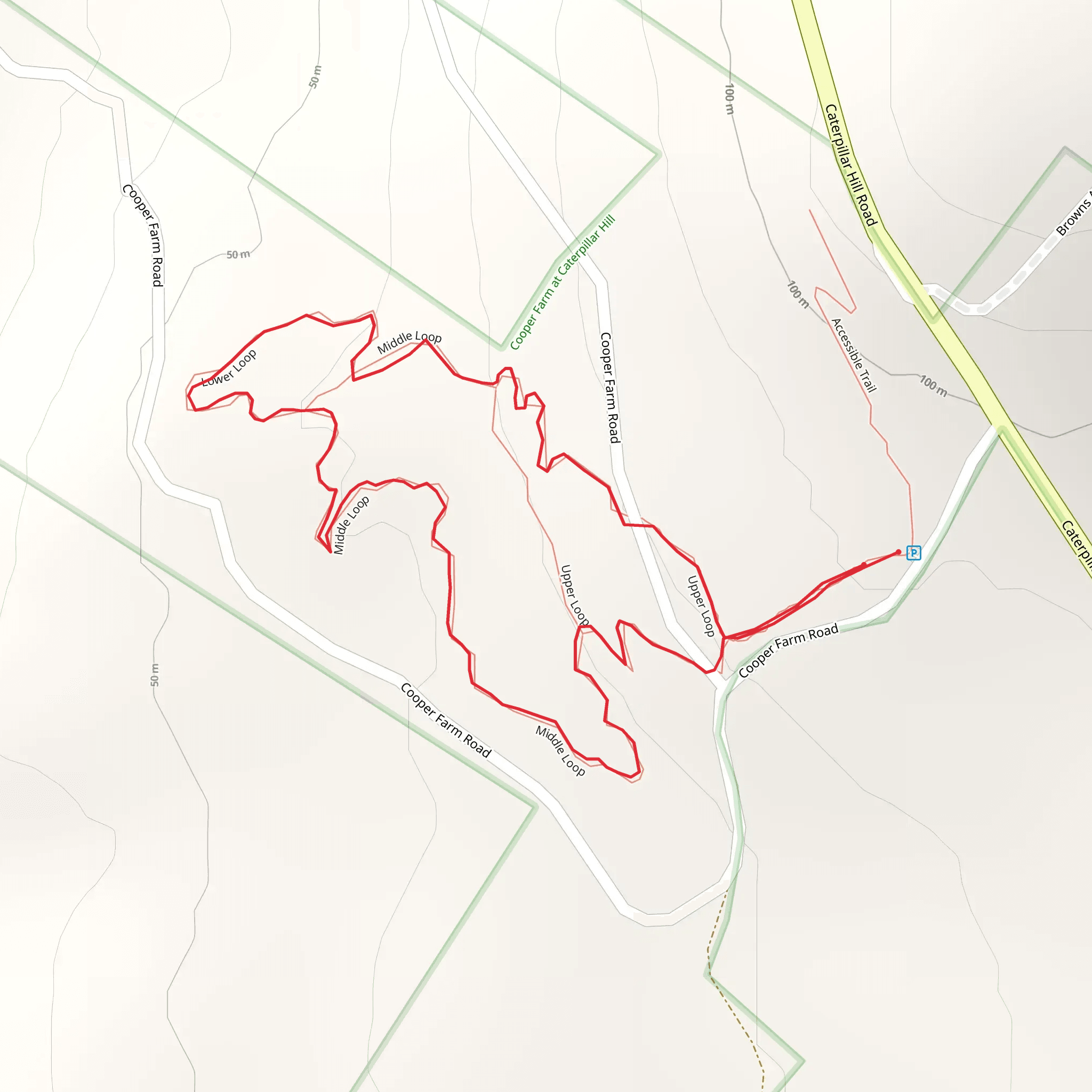 Cooper Farm Road Loop mobile static map