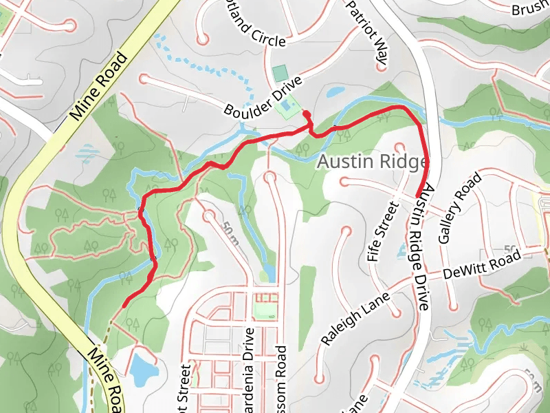 Rocky Run Trail in Robertson Towson Park