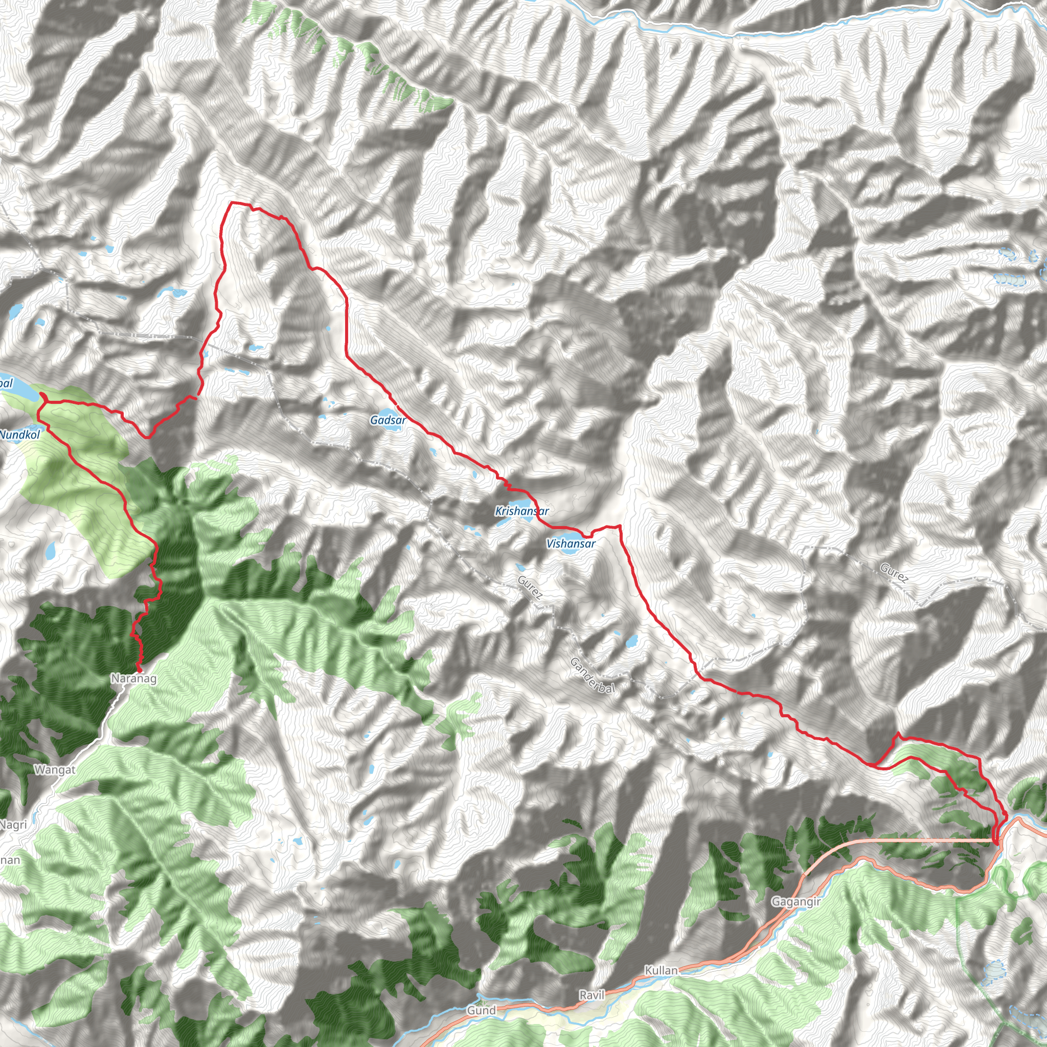 Great Lakes Trek mobile static map