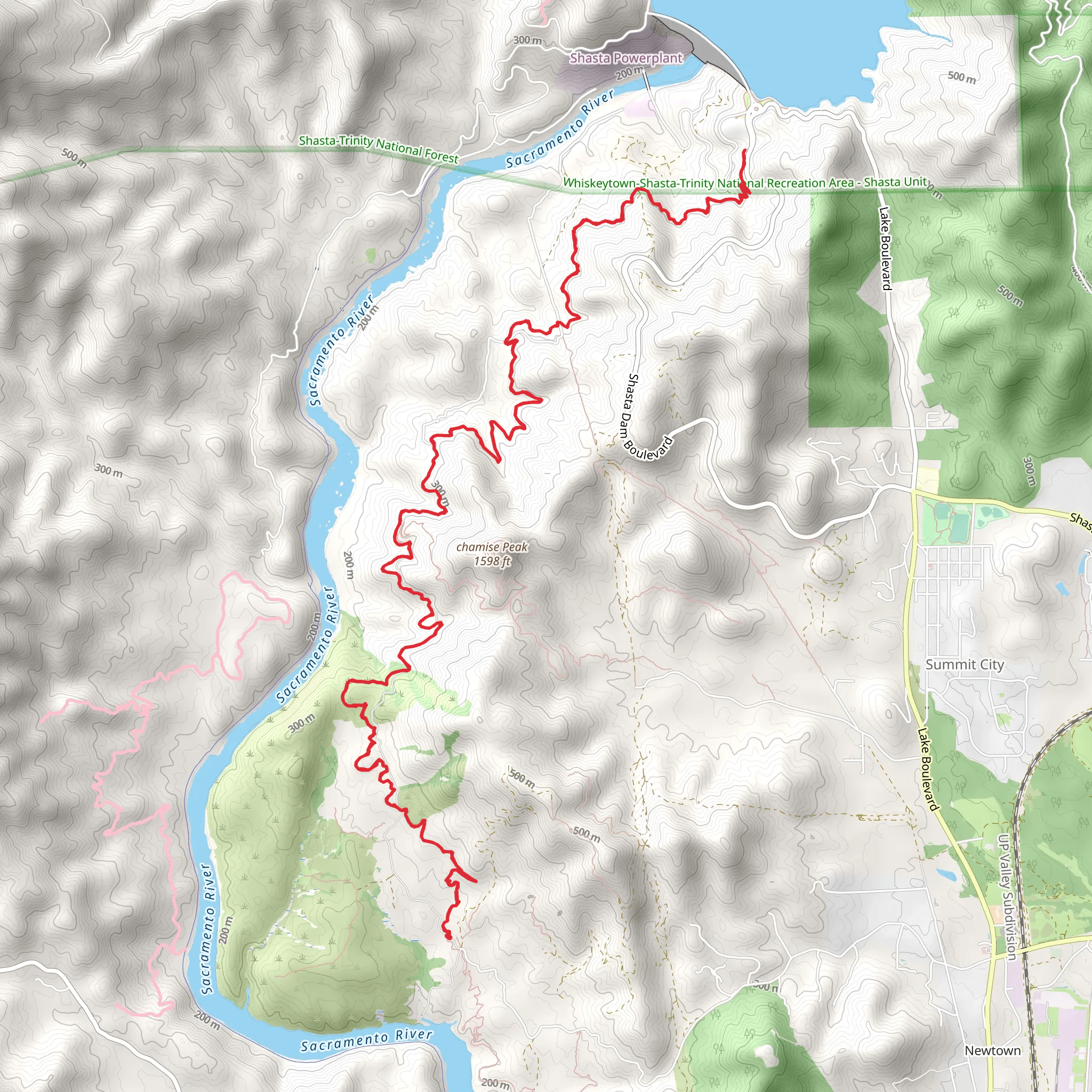 Upper Sacramento Ditch Trail mobile static map