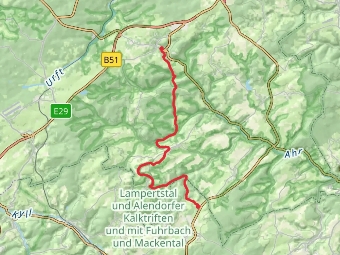 An image depicting the trail Blankenheim to Mirbach Walk and its surrounding area.