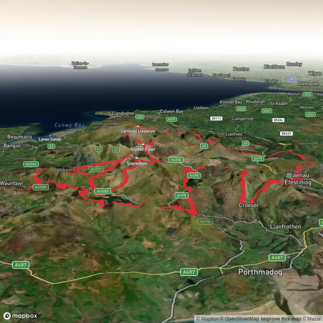 An image depicting the trail UTS 160 Km Race and its surrounding area.