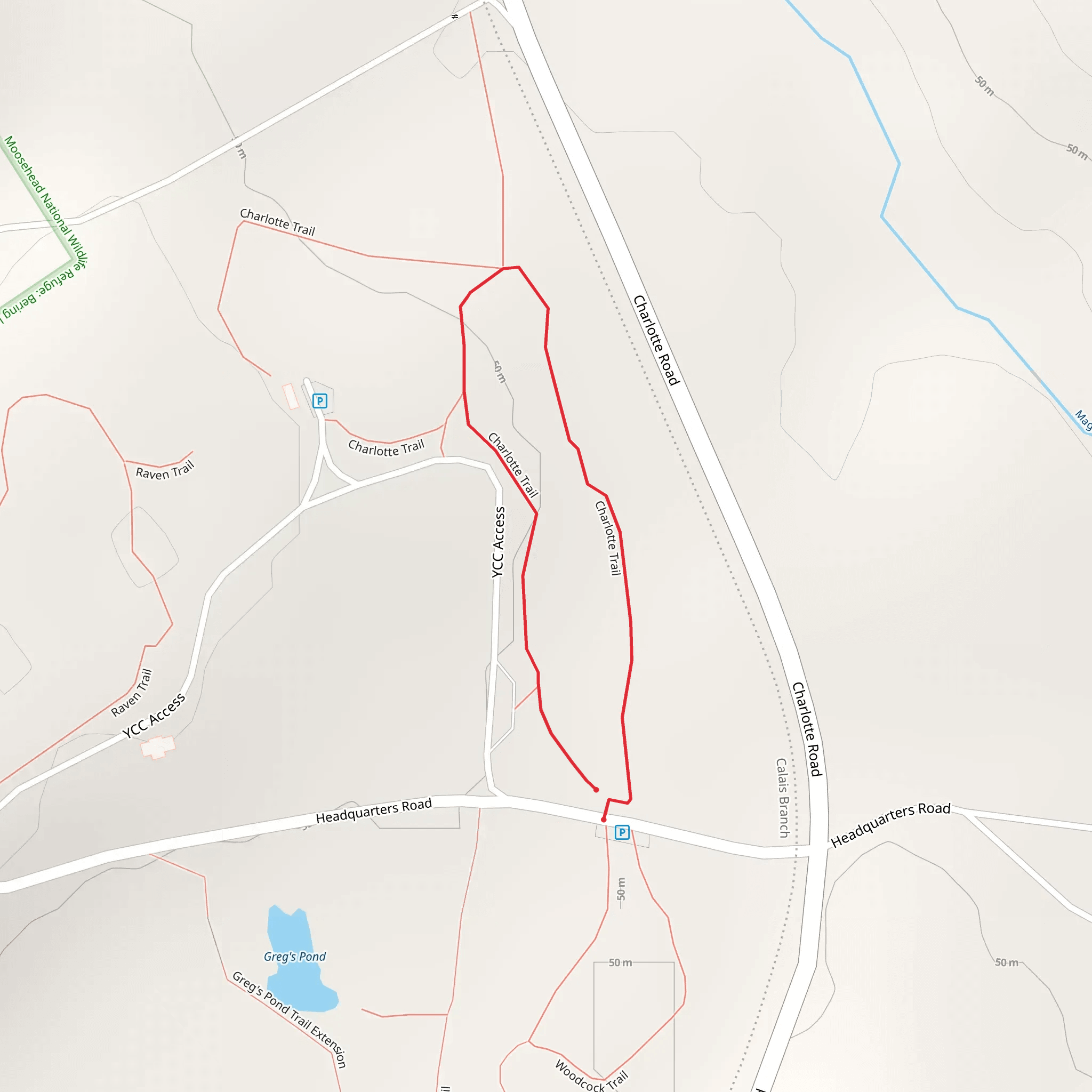 Charlotte Loop Headquarters Road mobile static map