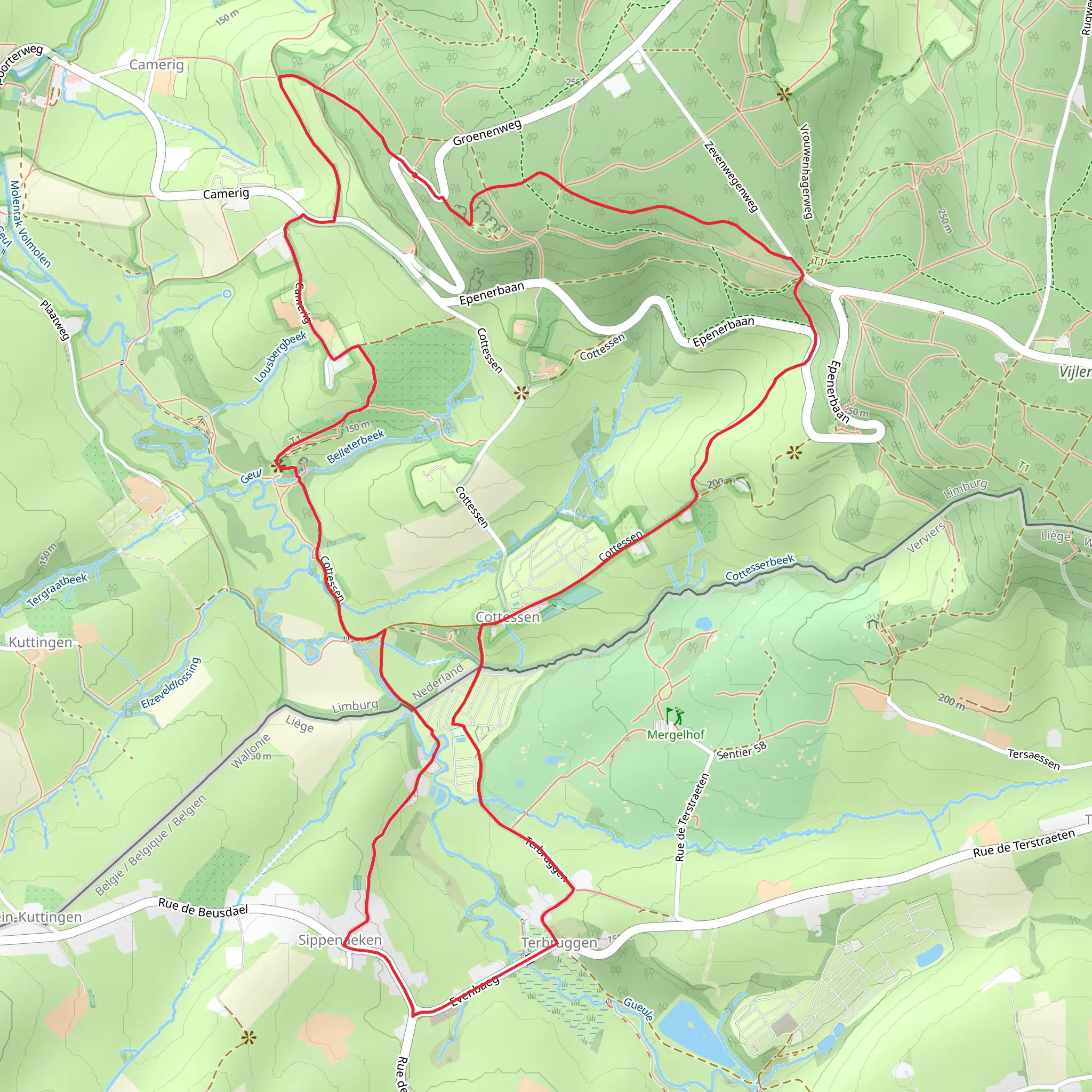 Vaals and Vieux Moulin Loop mobile static map