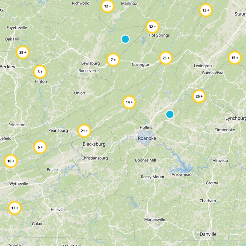 Roanoke County Static Map