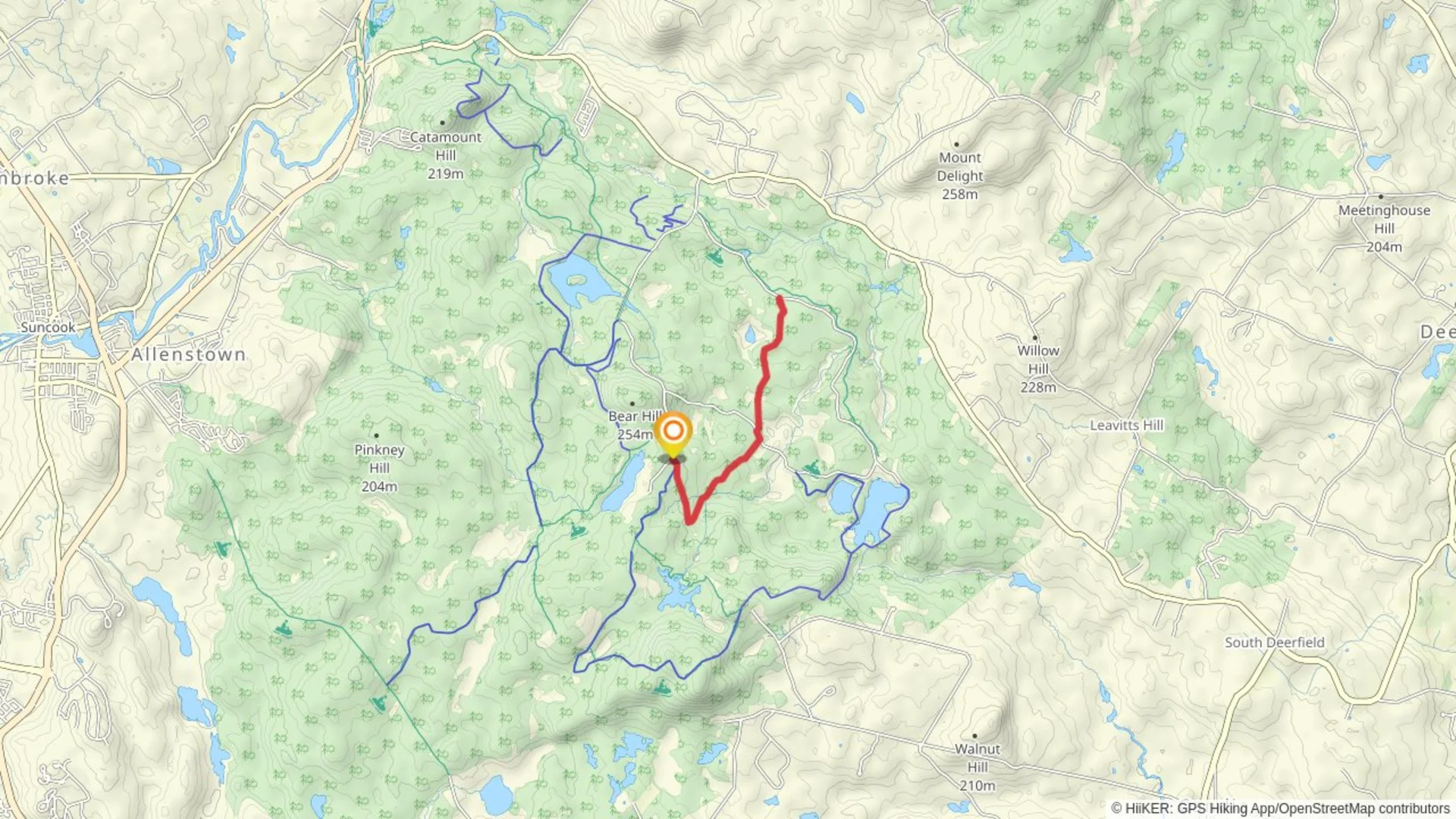 An image depicting the trail Broken Boulder Trail and its surrounding area.