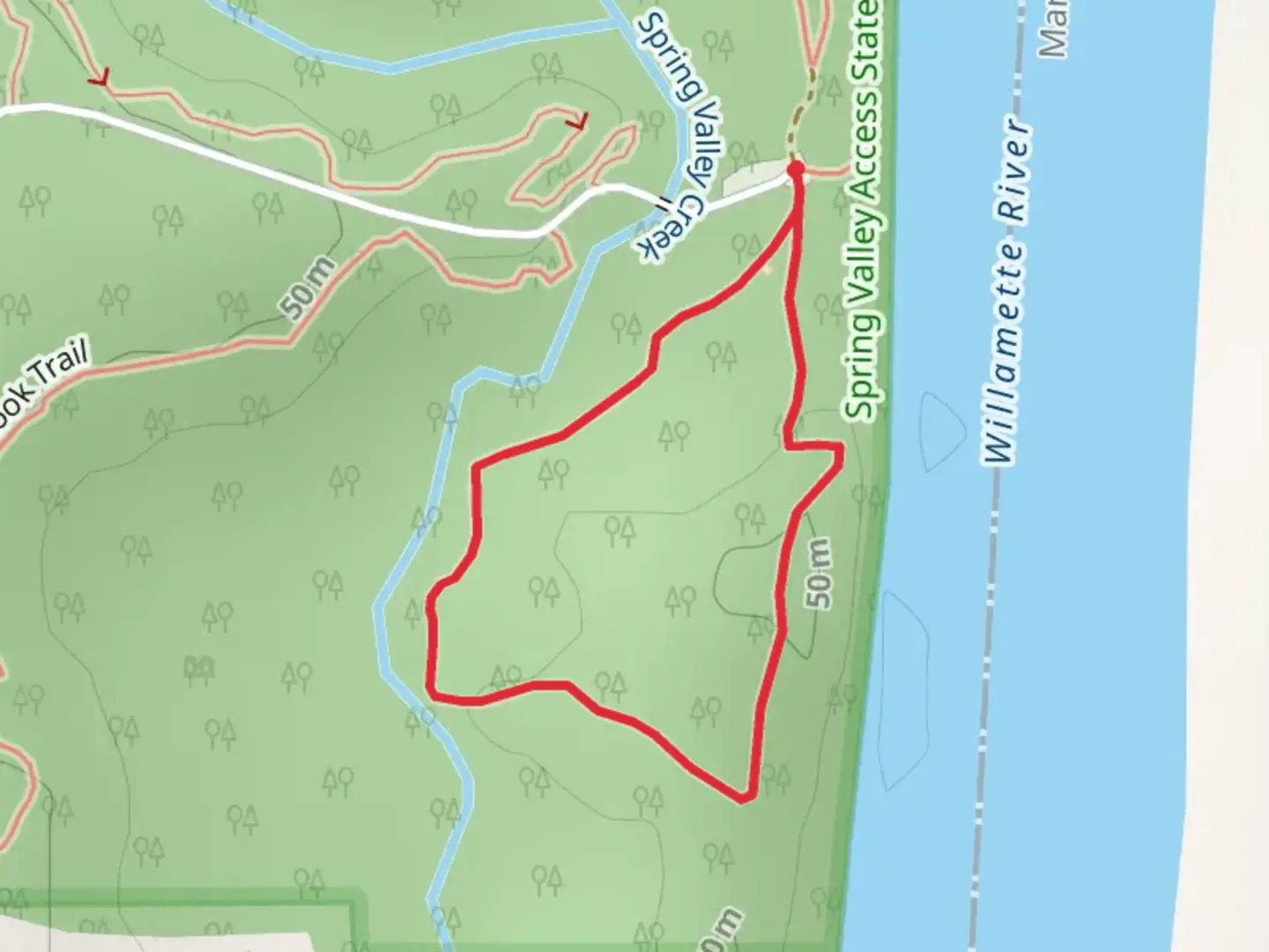 An image depicting the trail Upper Spring Valley Loop Trail and its surrounding area.
