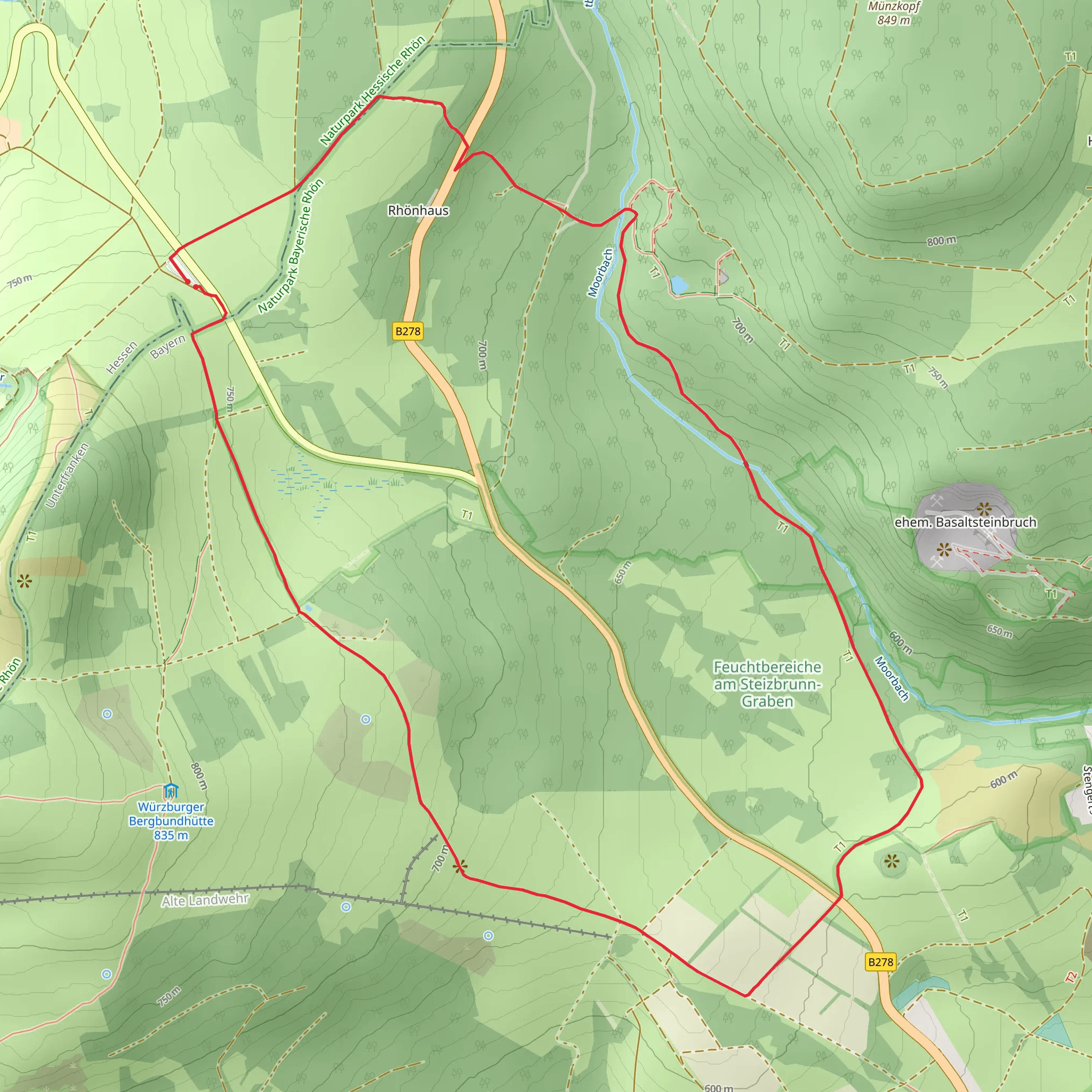 Rhoen Rundweg Bischofsheim mobile static map