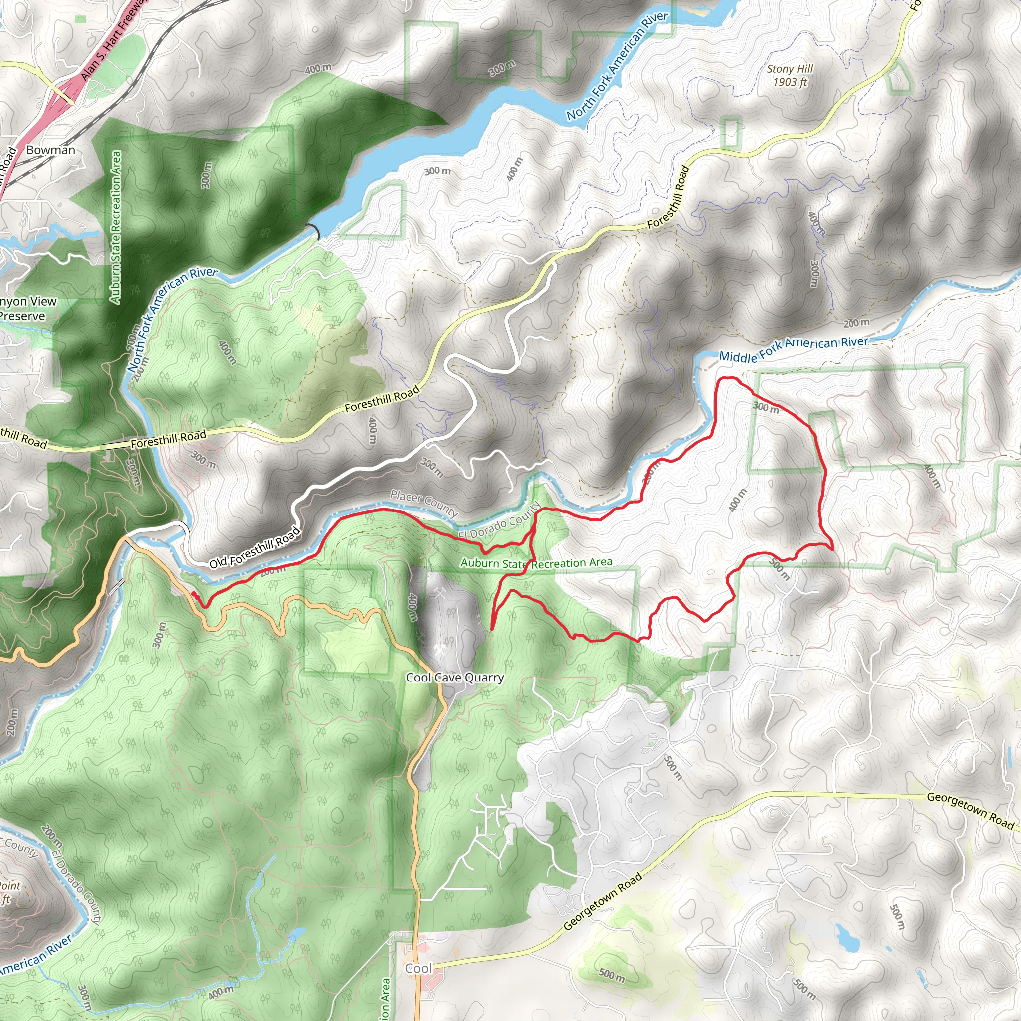 Quarry Trail and Wendell T Robie Trail Loop mobile static map