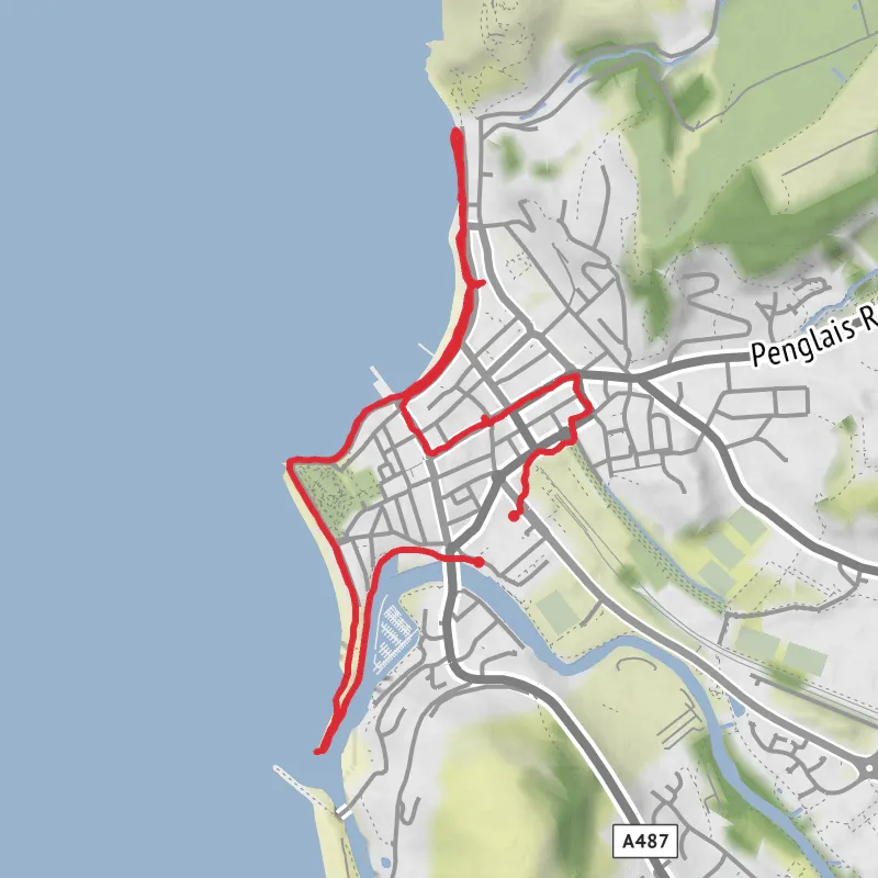 Hike from Aberystwyth mobile static map