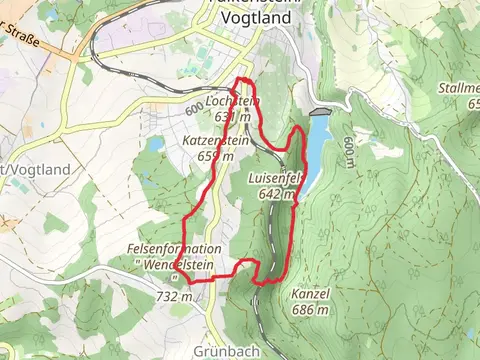 Lohbergfelsen via Felsen Rundweg