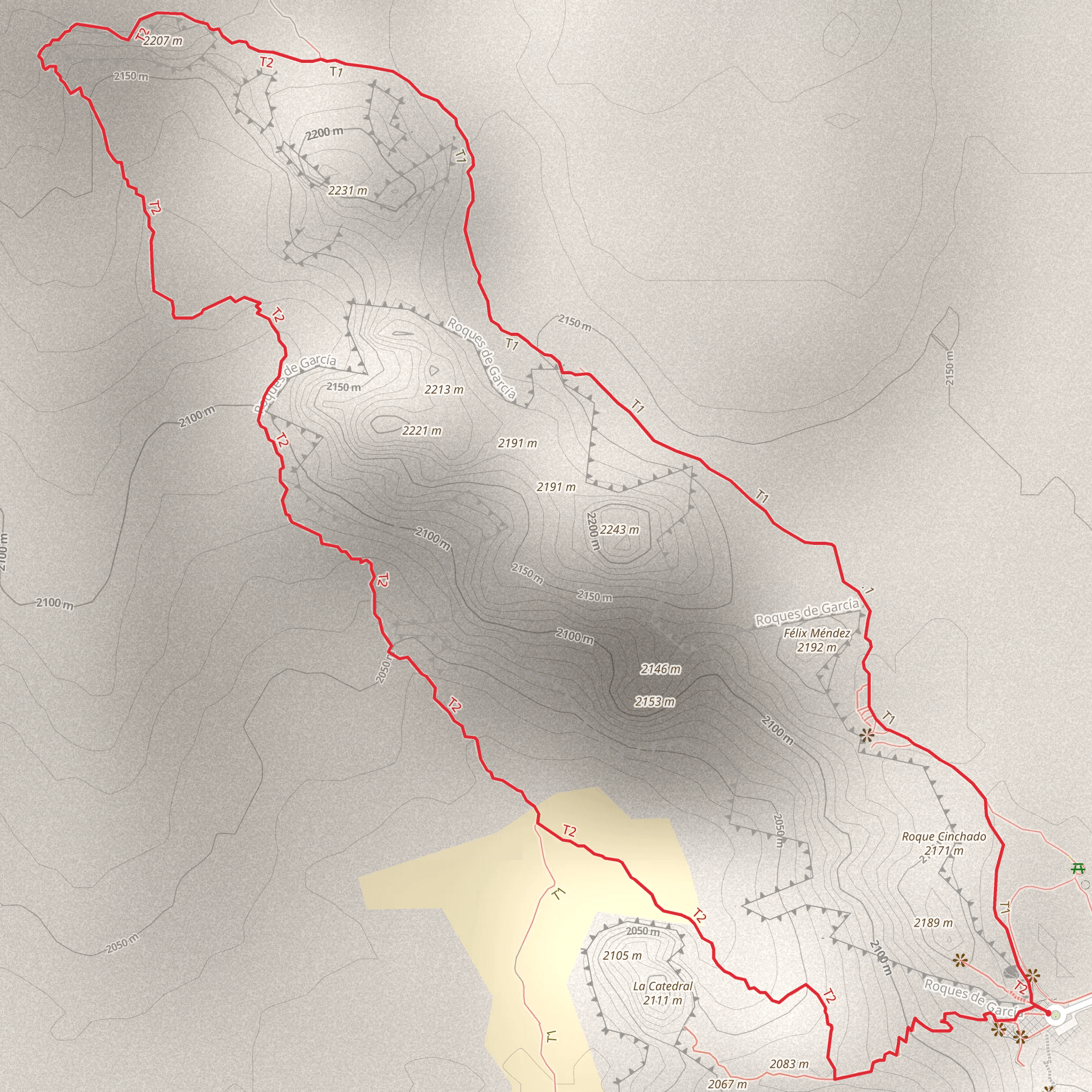 Roques de García Loop mobile static map