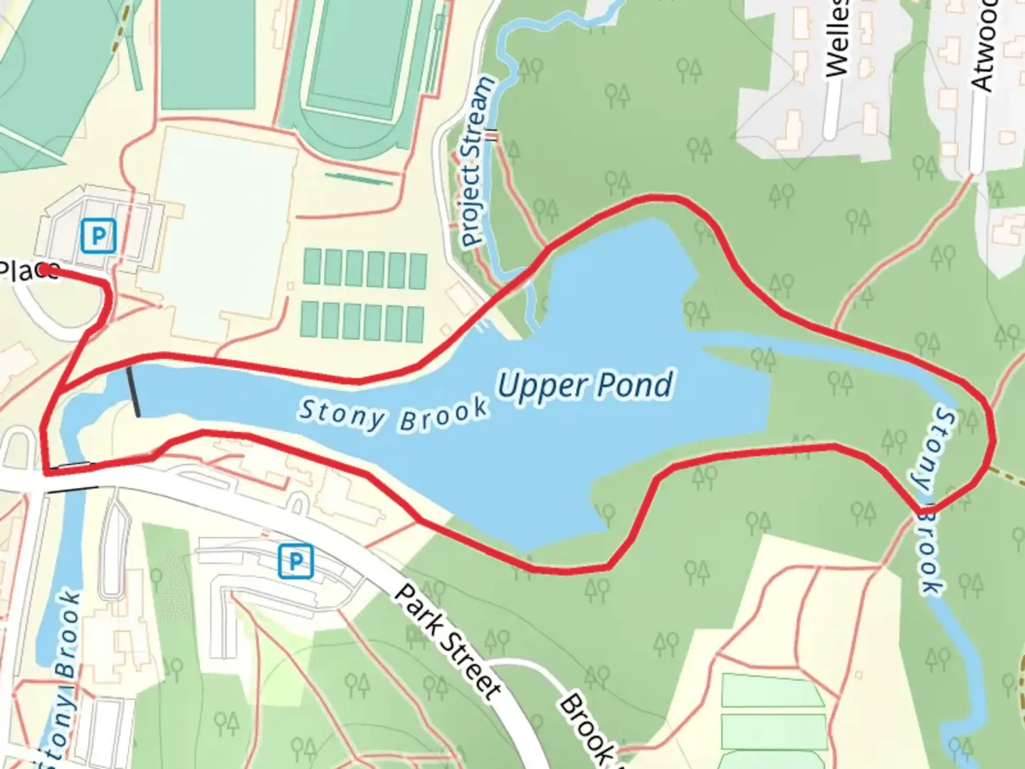 An image depicting the trail Stony Brook - Upper Lake Loop and its surrounding area.