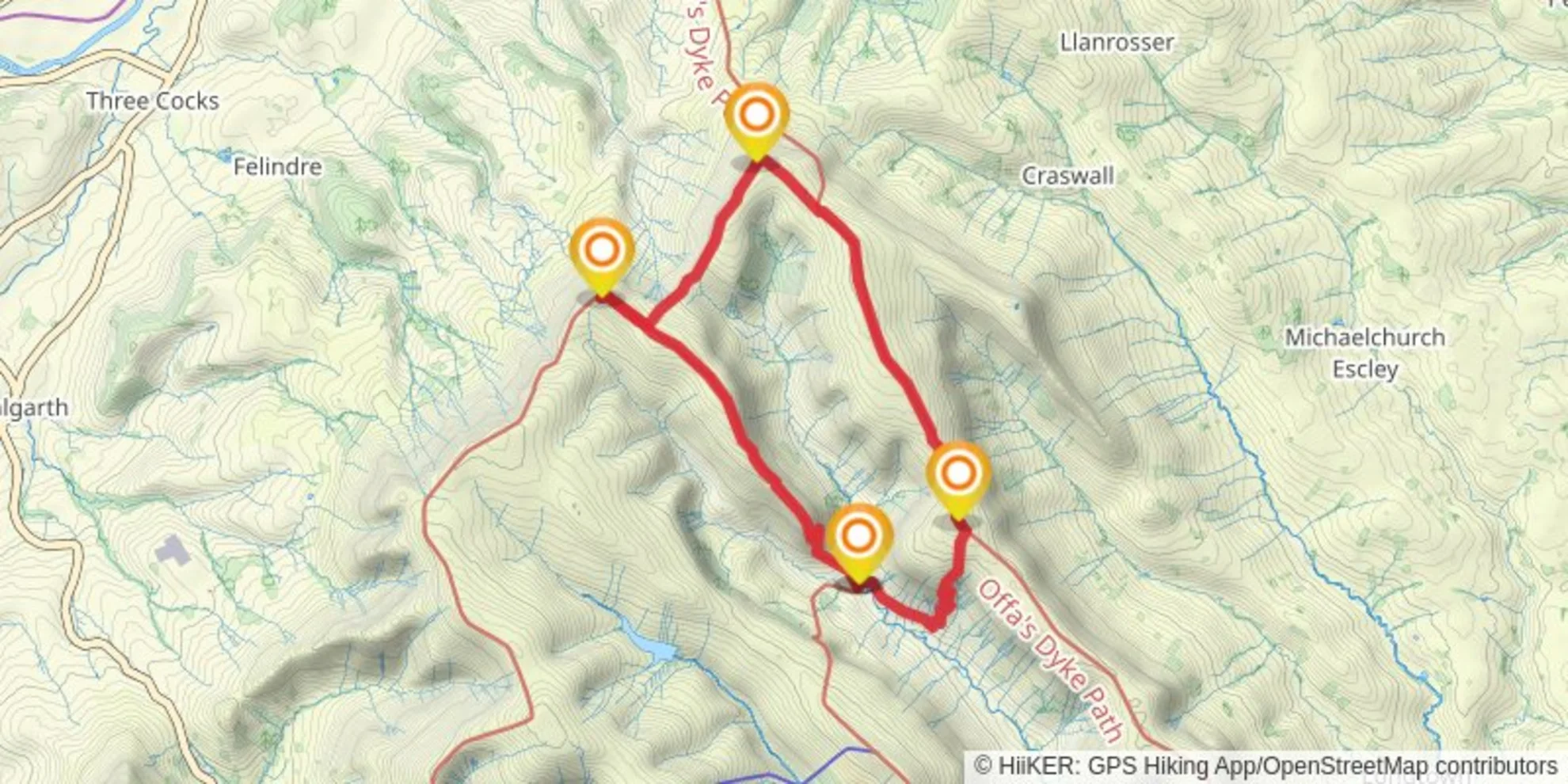 An image depicting the trail black mountains and its surrounding area.