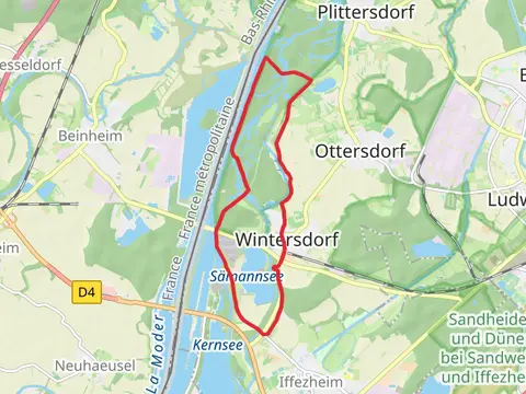 Sämannsee and Rastatter Rheinaue Loop