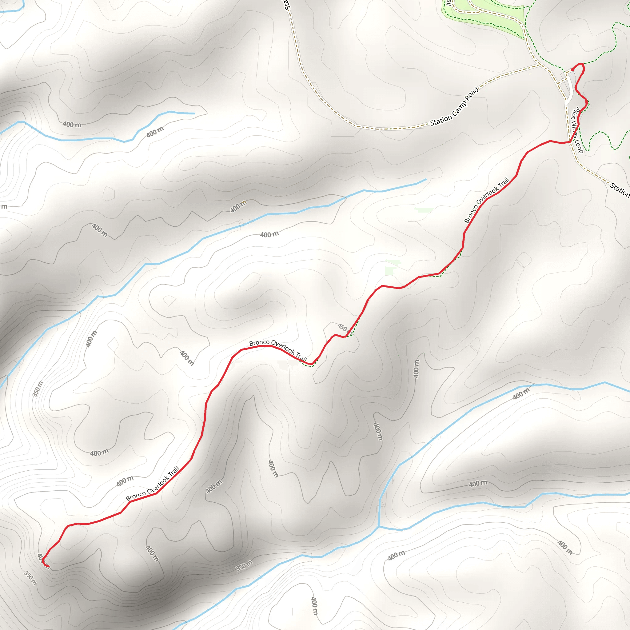 Bronco Overlook Trail mobile static map