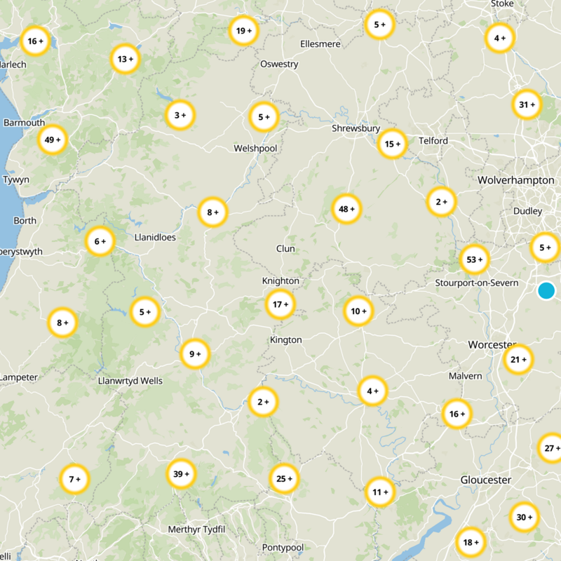 Powys Static Map