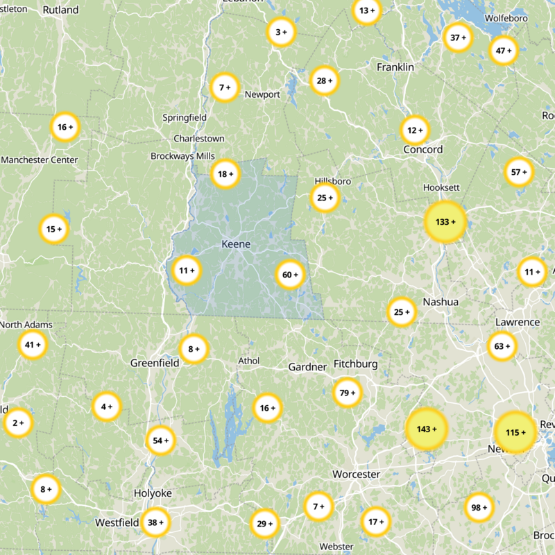 Cheshire County Static Map