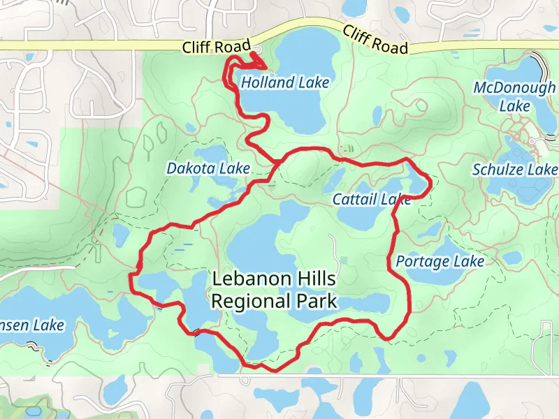 Holland Lake, O'Brien Lake and Portage Lake Loop
