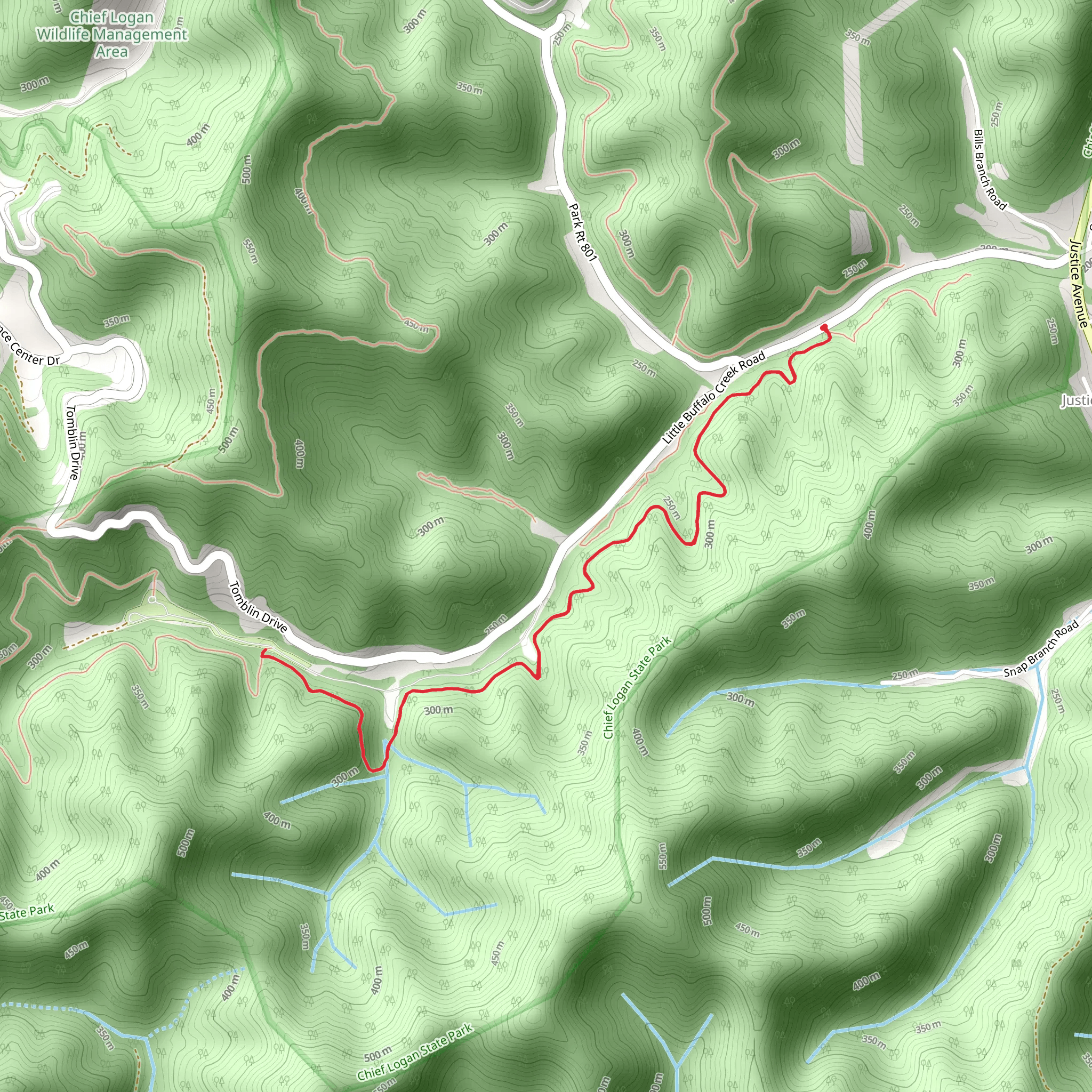 Rattlesnake Trail mobile static map