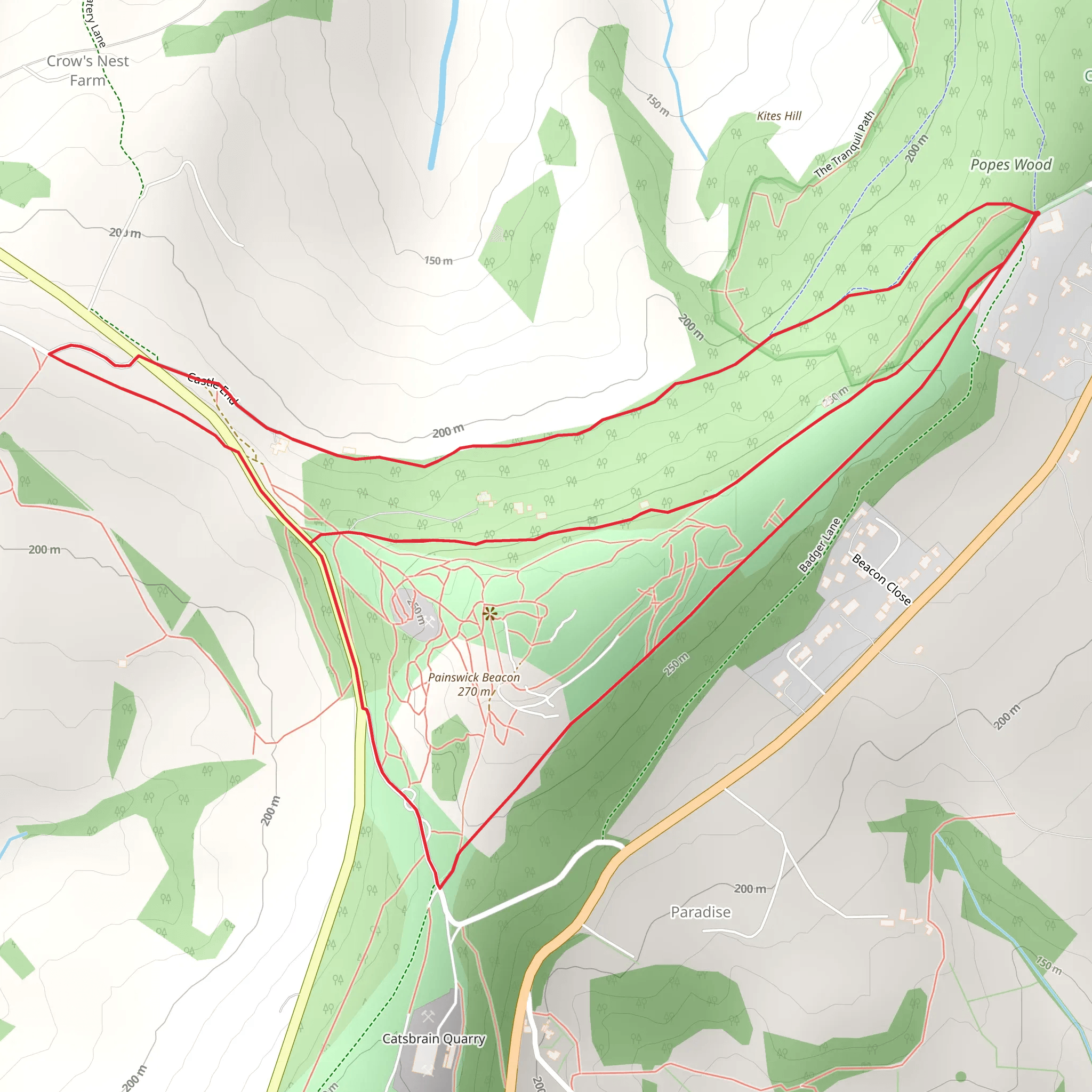 Painswick Beacon mobile static map