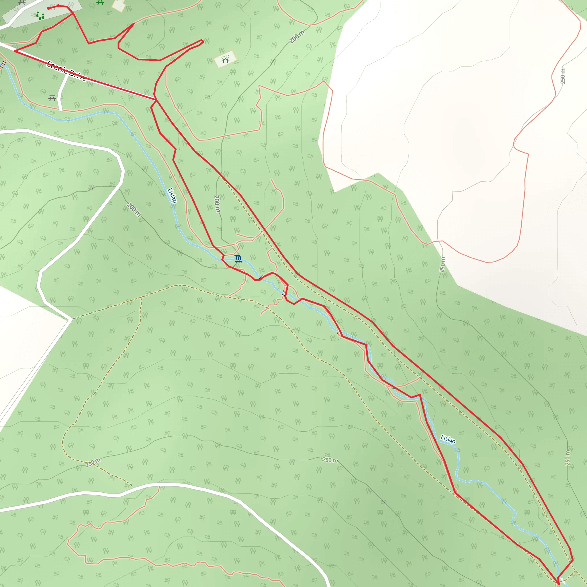 Gortin Forest Pollan Trail mobile static map